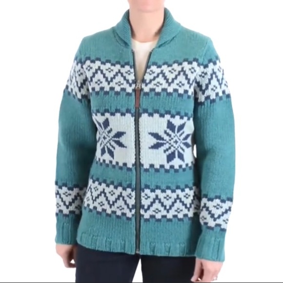 Woolrich Sweaters - WOOLRICH QUEHANNA CHUNKY 100% LAMBS WOOL FULL ZIP SWEATER